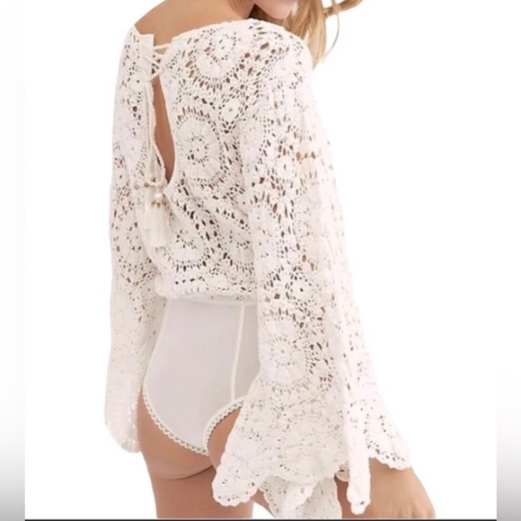 Free People | Desert Daze Crochet Top (Black) - Picture 4 of 8